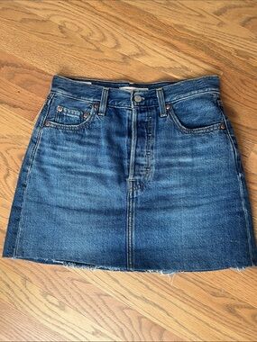Levi's Dark Blue Denim Mini Skirt